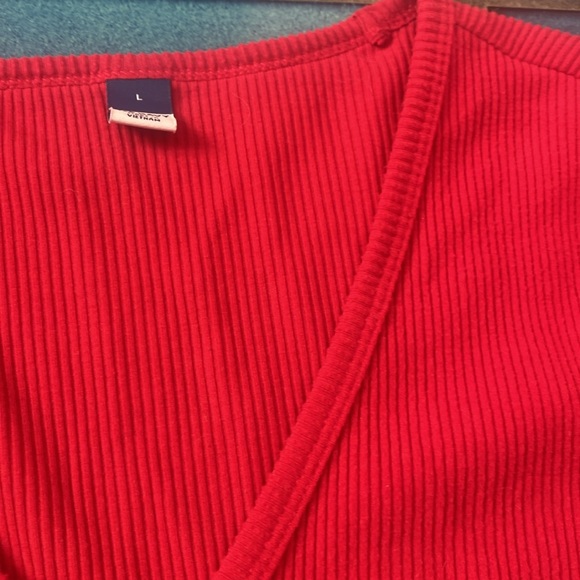 DONATED! Ribbed soft v-neck long sleeve shirt old navy - Picture 2 of 2
